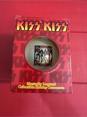 Kiss Red and Yellow Holiday Ornament Packaging